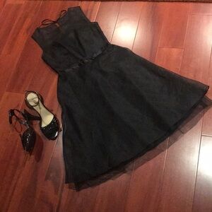 Express Black Silk Cocktail Dress